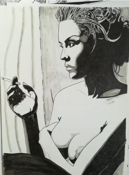 Donna con la sigaretta_1996