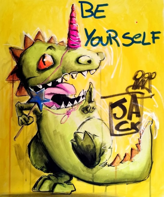 Be yourself_ acrilico su tela 60×50 Anno_08_2021