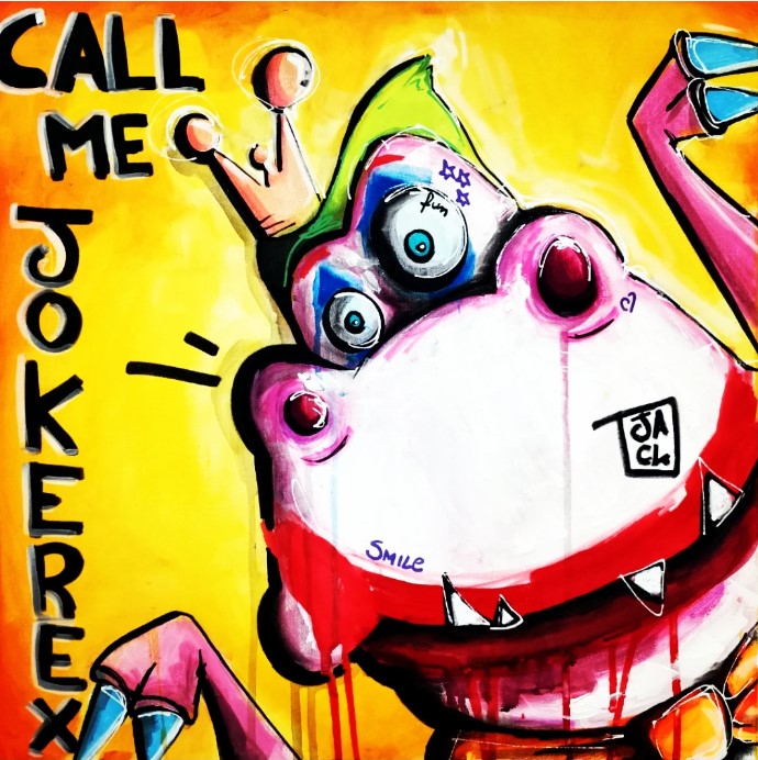 Call me jokerex_ Acrilico su tela 50×50 Anno 05_2022