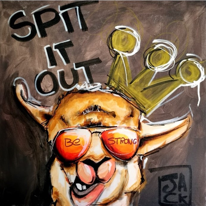 Spit it out_ Acrilico su tela 50×50 Anno_ 09_2021
