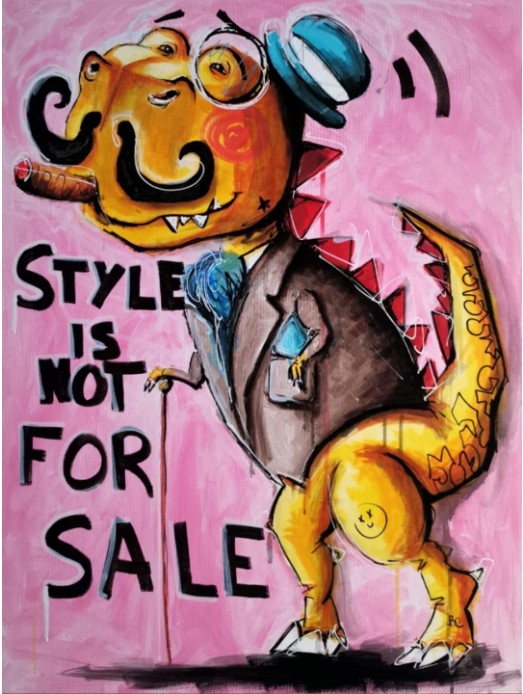 Style is not for sale_ acrilico su tela 80×60 Anno 10_2021