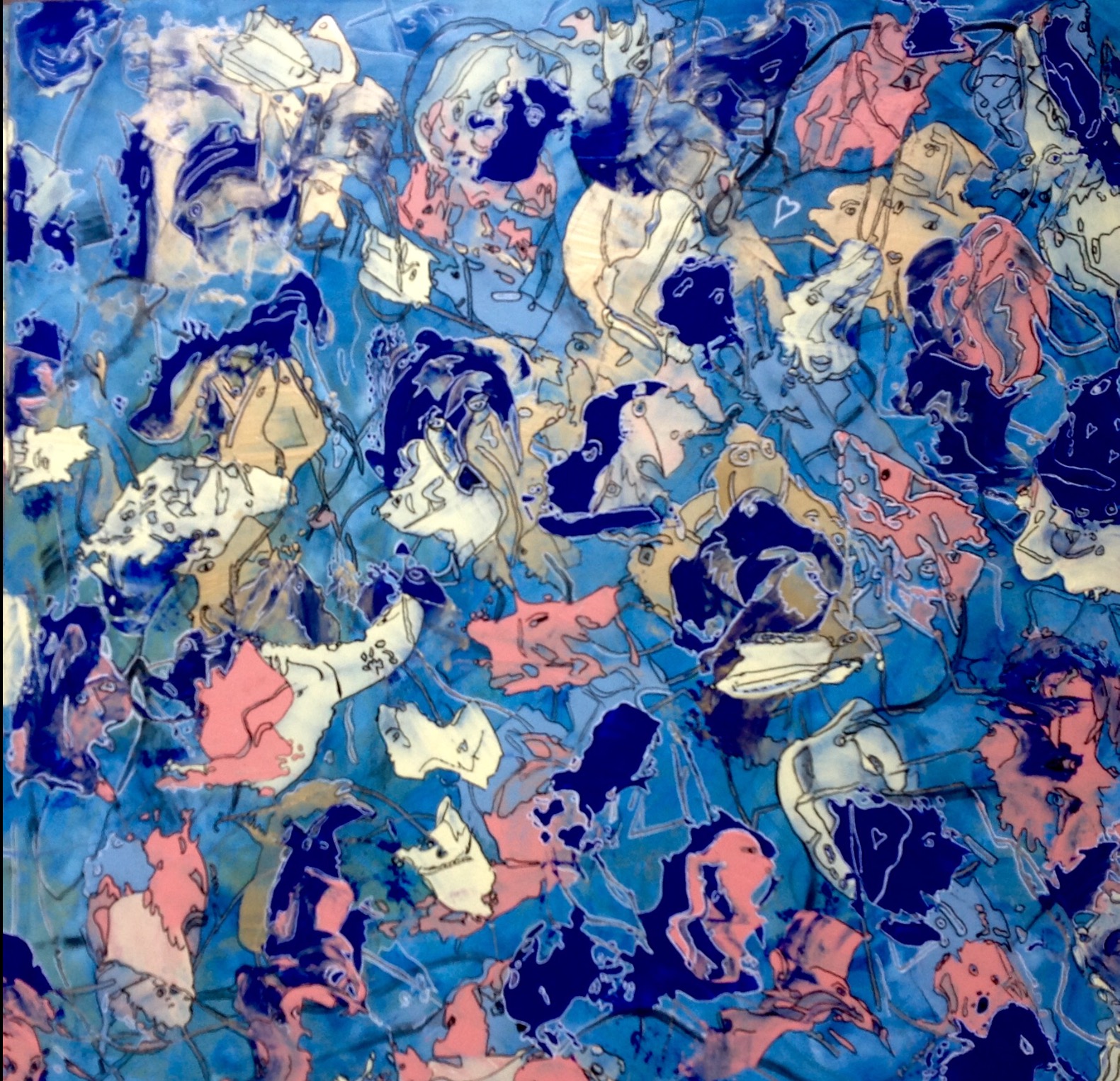 Effrazione dei sentimenti trittico 50 x 50_acrilico su compensato pressato_3 di 3_ 2020