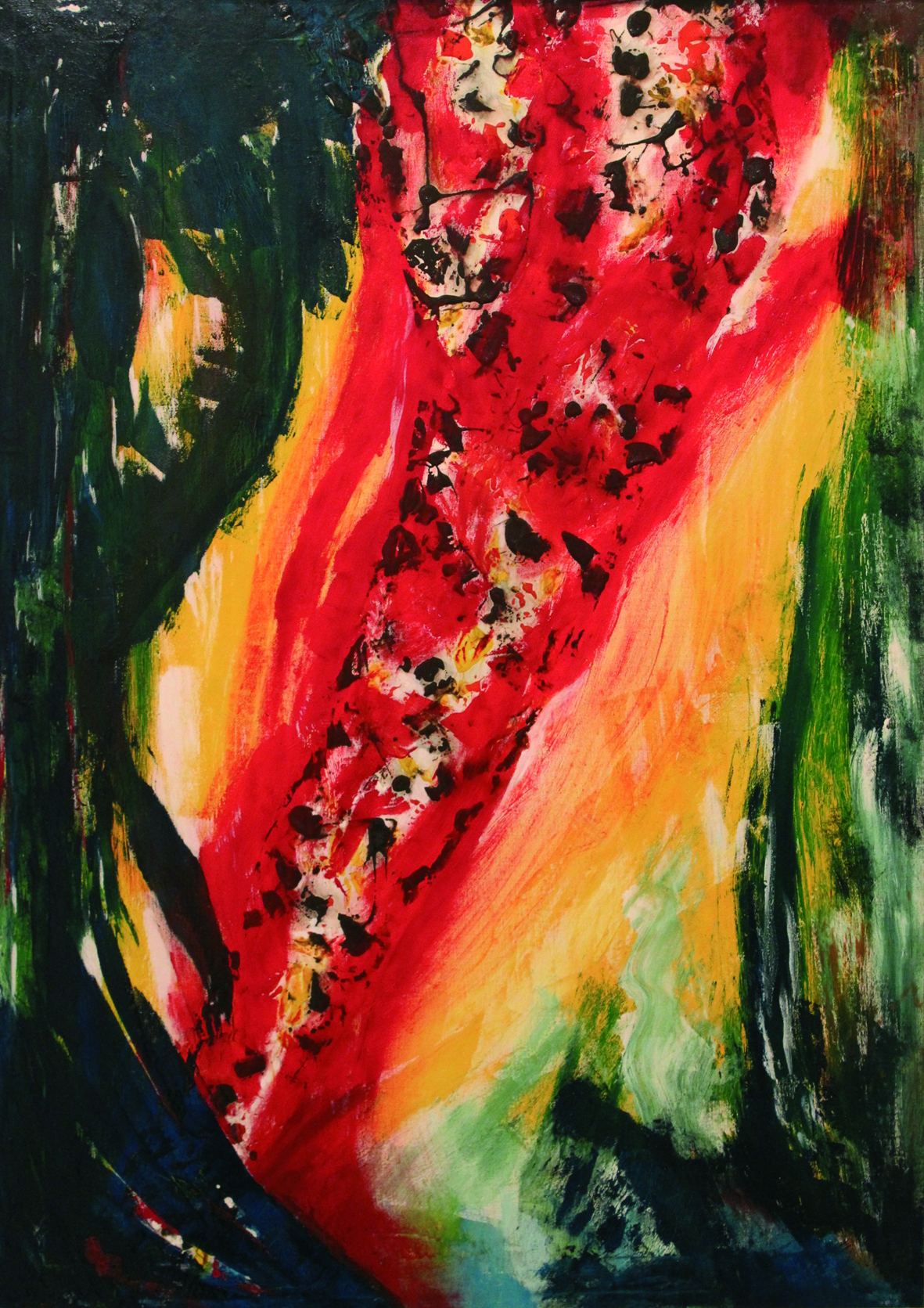 Deserto rosso, 2013, tecnica mista su tela, cm 100 x 70