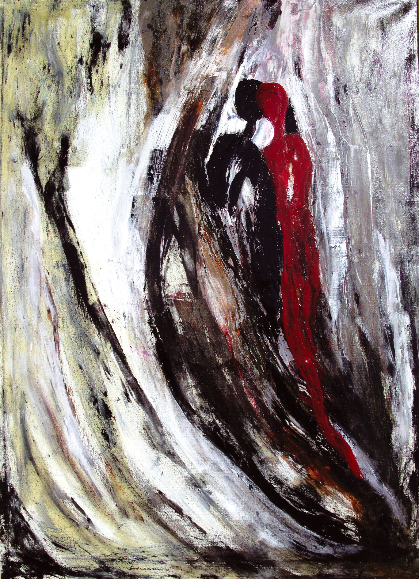 Desideri nascosti, 2009, tecnica mista su tela, cm 111 x 87