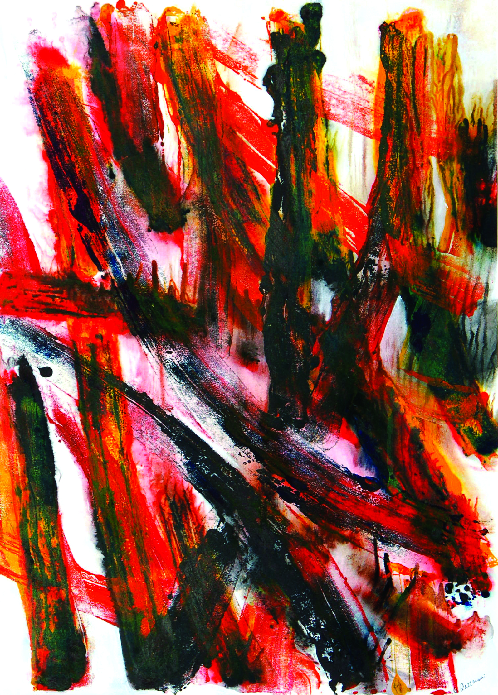 Una notte sul Monte Calvo (Mussorgskij), 2007, monotipo su carta, cm 101 x 77