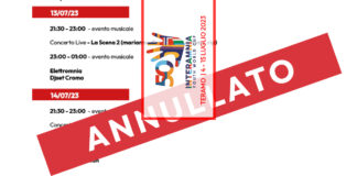 INTERAMNIA WORLD CUP: ANNULLATI GLI EVENTI MUSICALI IN PIAZZA SANT’ANNA