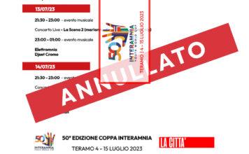 INTERAMNIA WORLD CUP: ANNULLATI GLI EVENTI MUSICALI IN PIAZZA SANT’ANNA